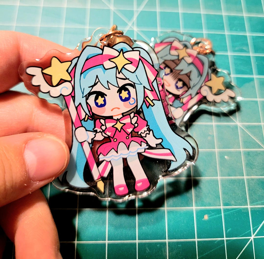 Retry Now! Keychain - Doble Sided - Hatsune Miku Charm - Etsy