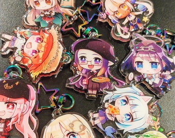 HoloEN Charms - HoloMyth HoloCouncil Gura Mori Ame Kiara Ina Kronii Mumei Fauna Balez Sana Vtuber