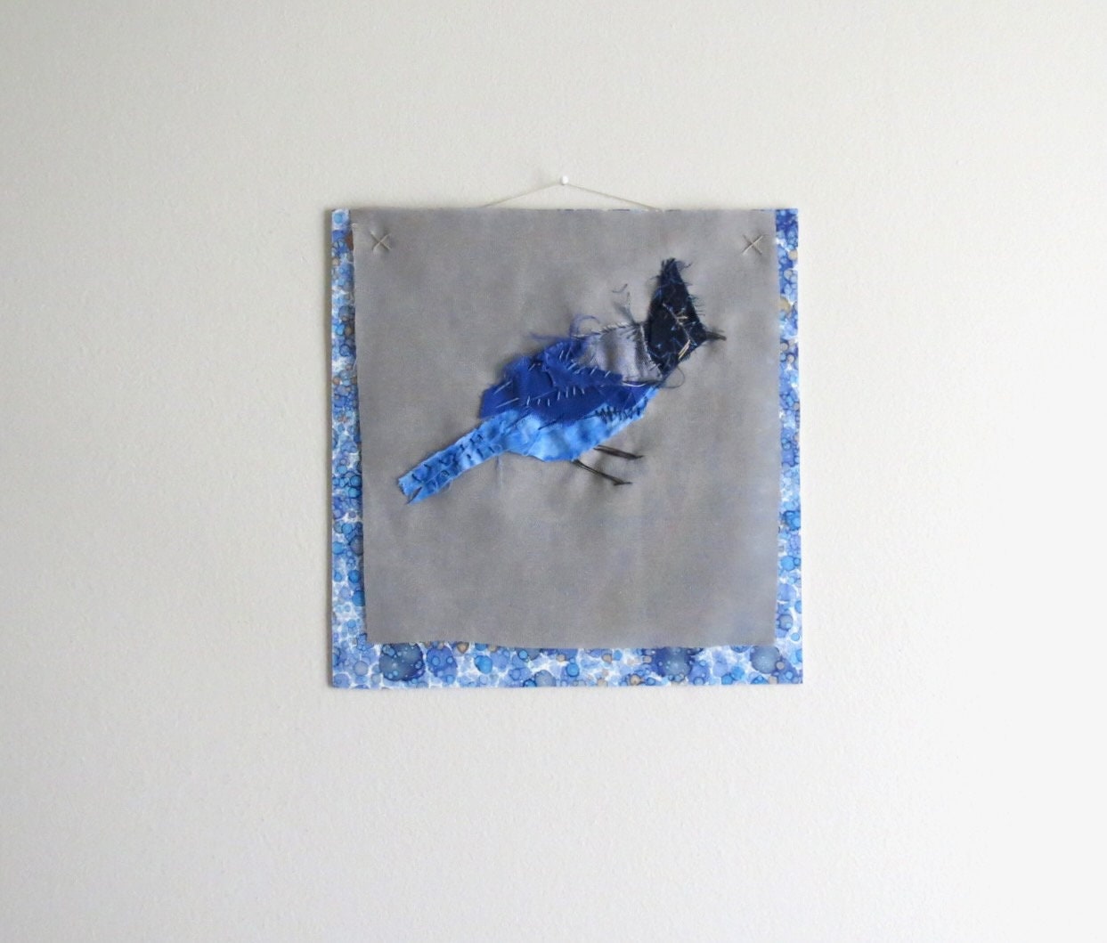 Birds, Gesture Drawings,fabric/thread Bird Sketch, Collage