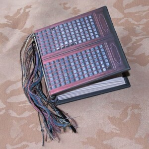Journal/Blank book. Tied binding. Use as scrapbook, memory book, address book. This is &quot;The Lattice Door&quot;