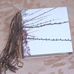 Journal/Blank book. Tied binding. Use as a scrapbook, memory book, address book. This one is &quot;Winter Tree&quot;