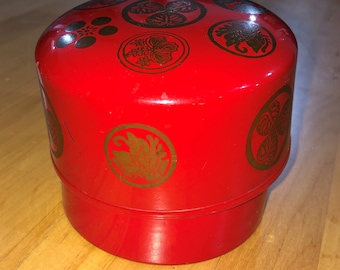 Red Jewelry Box with Swirl Patterns - Origin Unknown