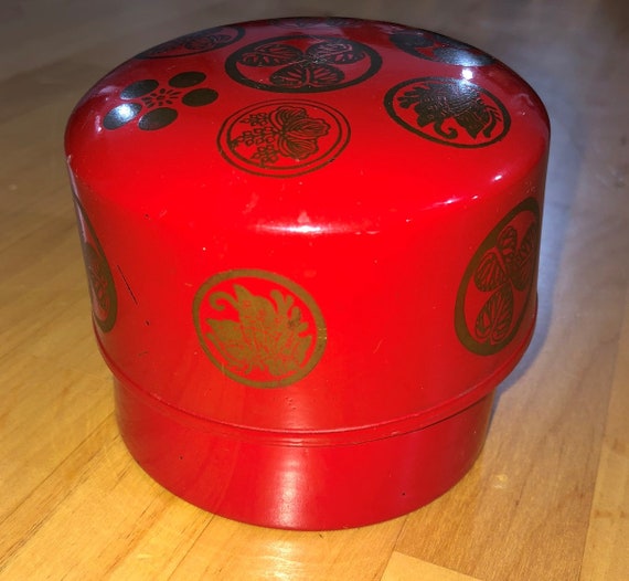 Red Jewelry Box with Swirl Patterns - Origin Unknown