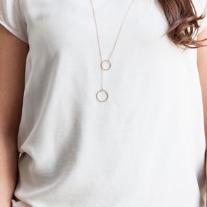 Geometric chain long double brass shapes