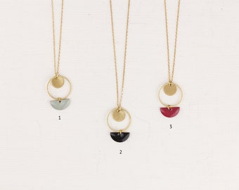 Geometric chain brass circles and semi-circles