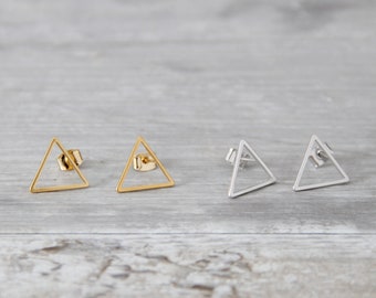 Dreieck gold o silber  Stecker geometrisch Formen
