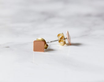 Viereck  Ohrring  Stecker Kupfer