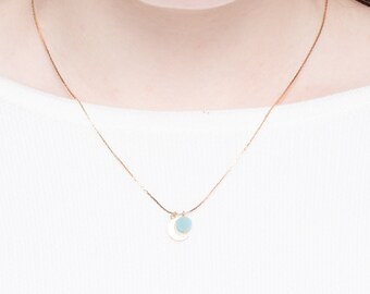 Geometric Chain MOON & Gemstone