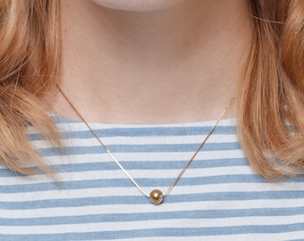 Necklace short brass bead