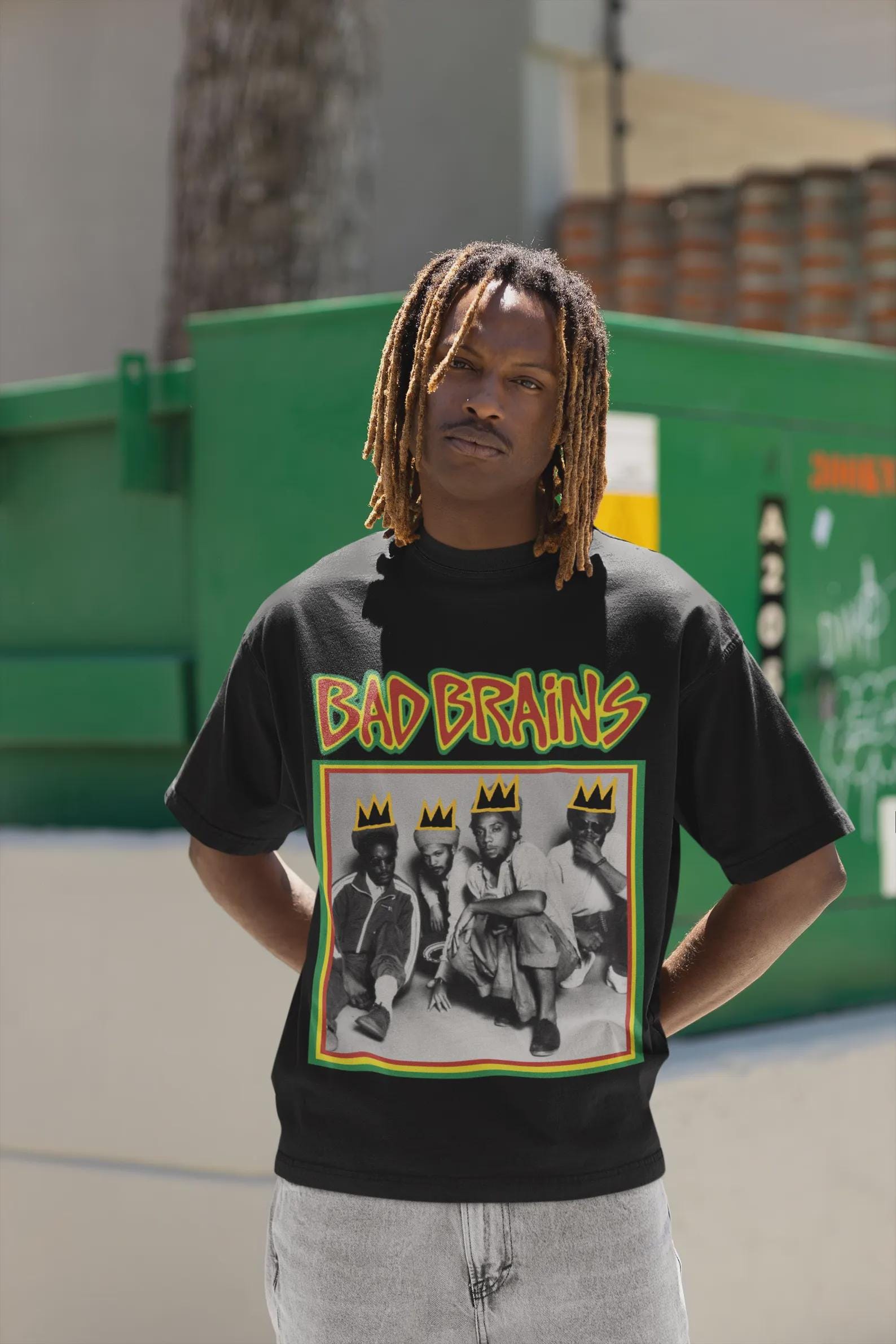 ミュージシャン BADBRAINS t-shirts 90's Limited1000 Bad Brains Vintage T-shirt, Jean Michel Basquiat, Hardcore