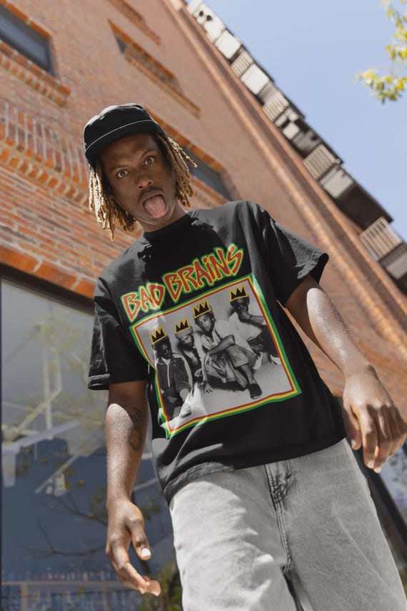 ミュージシャン BADBRAINS t-shirts 90&#39;s Limited1000 Bad Brains Vintage T-shirt, Jean Michel Basquiat, Hardcore