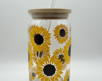 Sunflower Glass Coffee Beer Cup