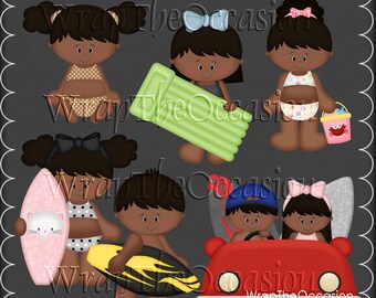 Summertime Fun Kids AA Set2 - CU Clipart