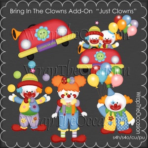Traiga a The Clowns2 - CU Clipart