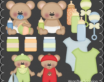 Bébé garçon ours Clipart