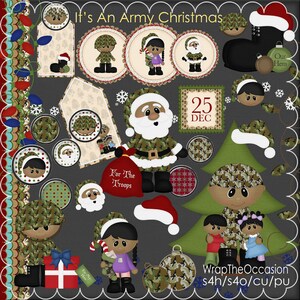 Christmas Army Hero Clipart & Elements II