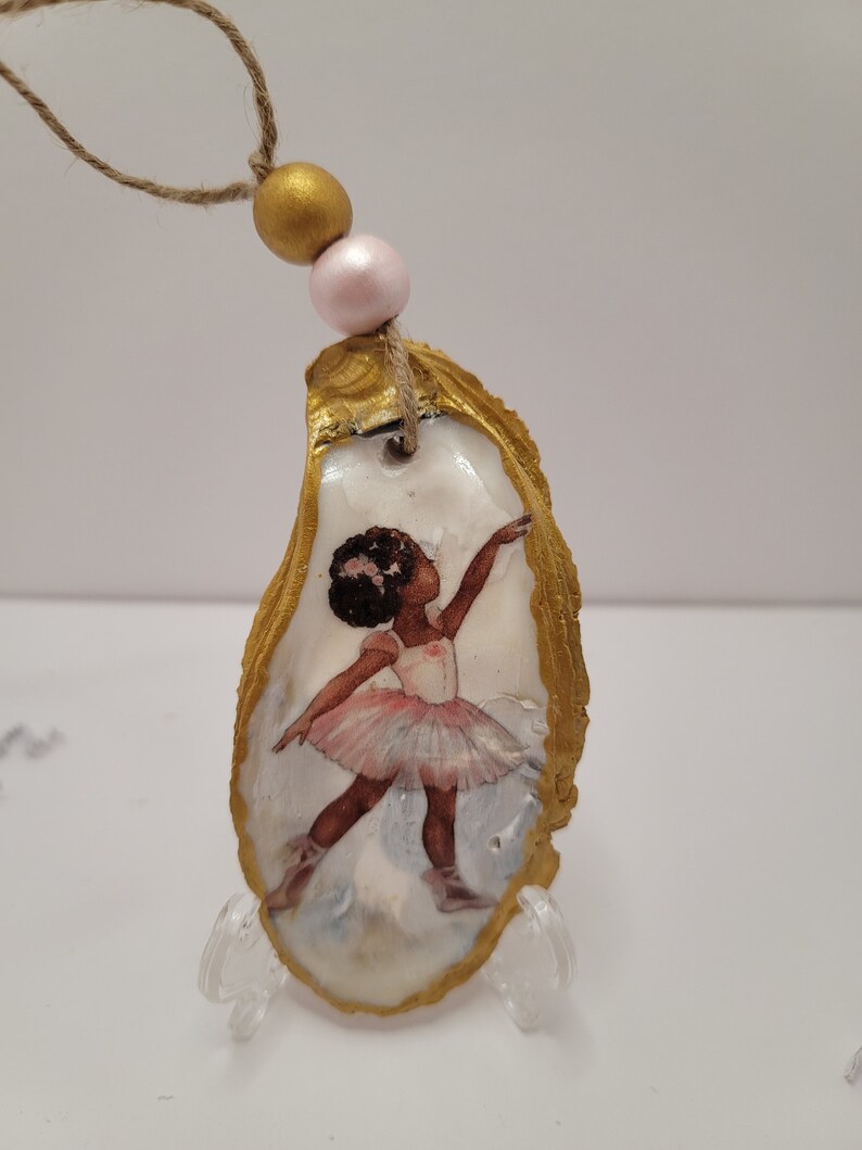 Recital Shell Little Ballerina Decoupaged Oyster Shell Ornament: Recital or Dance ...