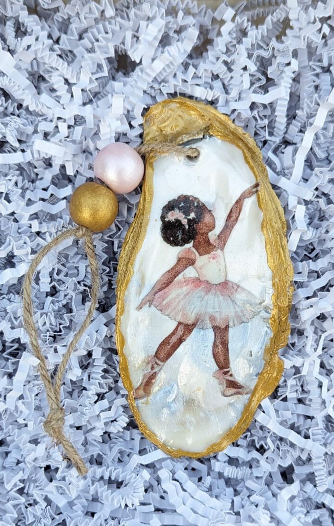 Recital Shell Little Ballerina Decoupaged Oyster Shell Ornament: Recital or Dance ...