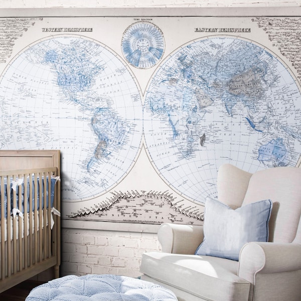 Nursery Map Art Etsy