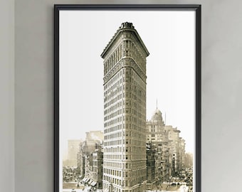 Flatiron Building Print poster : Vintage New York Flatiron "Fuller Building" Print - 1910 Flatiron Building Photograph