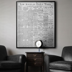 Primer número del periódico Los Angeles Times: periódico antiguo de Los Ángeles del 4 de diciembre de 1881
