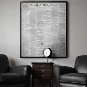 Impresión del New York Times: periódico antiguo del New York Times del 18 de septiembre de 1851 - Primer número