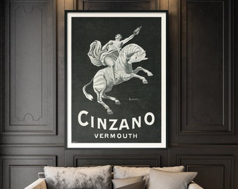 Cocktail Print - Vintage Vermouth Poster - Cocktail Poster - Bar Art - Mixed Drinks Art - Bar Decoration - Alcohol Art - Circa 1910