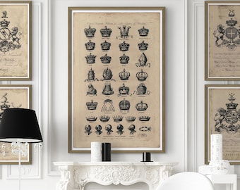 Crown Art: Englisches System der Heraldik 18.Jh. - King Art - Queen Art - Prince Art - Princess Art - Knight Art