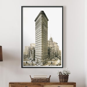 Flatiron Building Print poster : Vintage New York Flatiron &quot;Fuller Building&quot; Print - 1910 Flatiron Building Photograph - Unframed Print