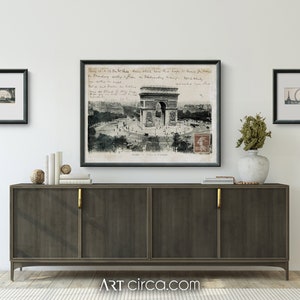 Impressão artística L'Arc De Triomphe: Cartão postal francês vintage - L'Arc De Triomphe De L'Etolie - Impressão giclée