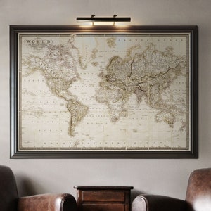 World Map Art : 1861 World Map Print Antique World Map | Etsy