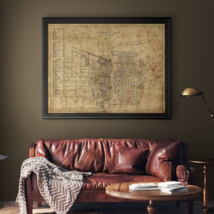 Mappa vintage di Green Bay: stampa della vecchia mappa di Green Bay circa 1938 - Stadio dei Green Bay Packers - Stampa Giclée