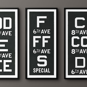 Subway Sign : New York Subway Sign Art F Train print poster - Vintage Subway Sign Art - F TRAIN PRINT ONLY