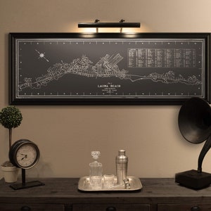 Mappa di Laguna Beach: poster con stampa della mappa vintage di Laguna Beach, circa 1940 Stampa giclée
