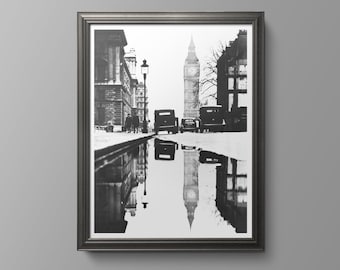 Big Ben Foto : Vintage London Foto - Big Ben Art - London Parlament Foto - Vintage London Foto um 1938 - Giclée Druck
