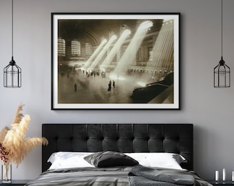 Grand Central Station Art : Hal Morey Grand Central Station art print - New York Grand Central Station Photo - Circa 1930s