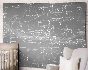 Sternbild Print: Kinderzimmer Constellation Art - Starry Night Grand Leinwand Wandteppich - Constellation Map - Star Map - Circa 1800s