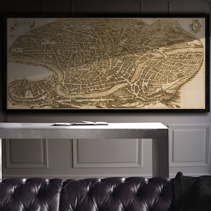 Impresión de mapa de Roma: Mapa vintage del siglo XVII de Roma dibujo arte impresión cartel - 17o C. Mapa de Roma - Impresión Giclee