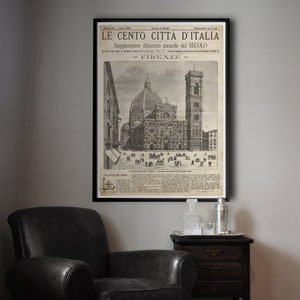 Venice Italy Newspaper Italian Art Venezia Full Cover Circa 1887 Old Italian Newspaper Circa 1800s Italian Newspaper Italian Decor