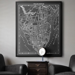Charleston Karte: Vintage Charleston South Carolina Karte Druck 1901 - Charleston Map Print - Giclee Print