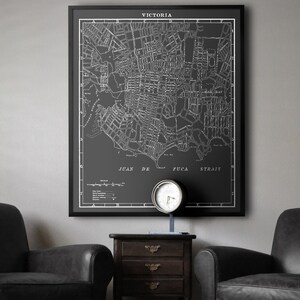 Victoria Karte: Vintage Victoria Map Print - Old Victoria Canada Map print - Canada Map - Circa 1915