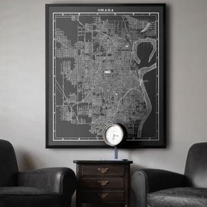 Omaha Map :  Omaha Map Print - Vintage Omaha Nebraska Map print - Nebraska Map - Circa 1901