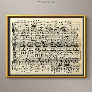 Sheet Music Art : Vintage 1800s Tribute to Music - Sheet Music Art print poster -  Exclusive to ART CIRCA!