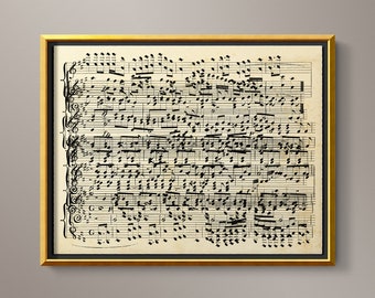 Sheet Music Art : Vintage 1800s Tribute to Music - Sheet Music Art print poster -  Exclusive to ART CIRCA!