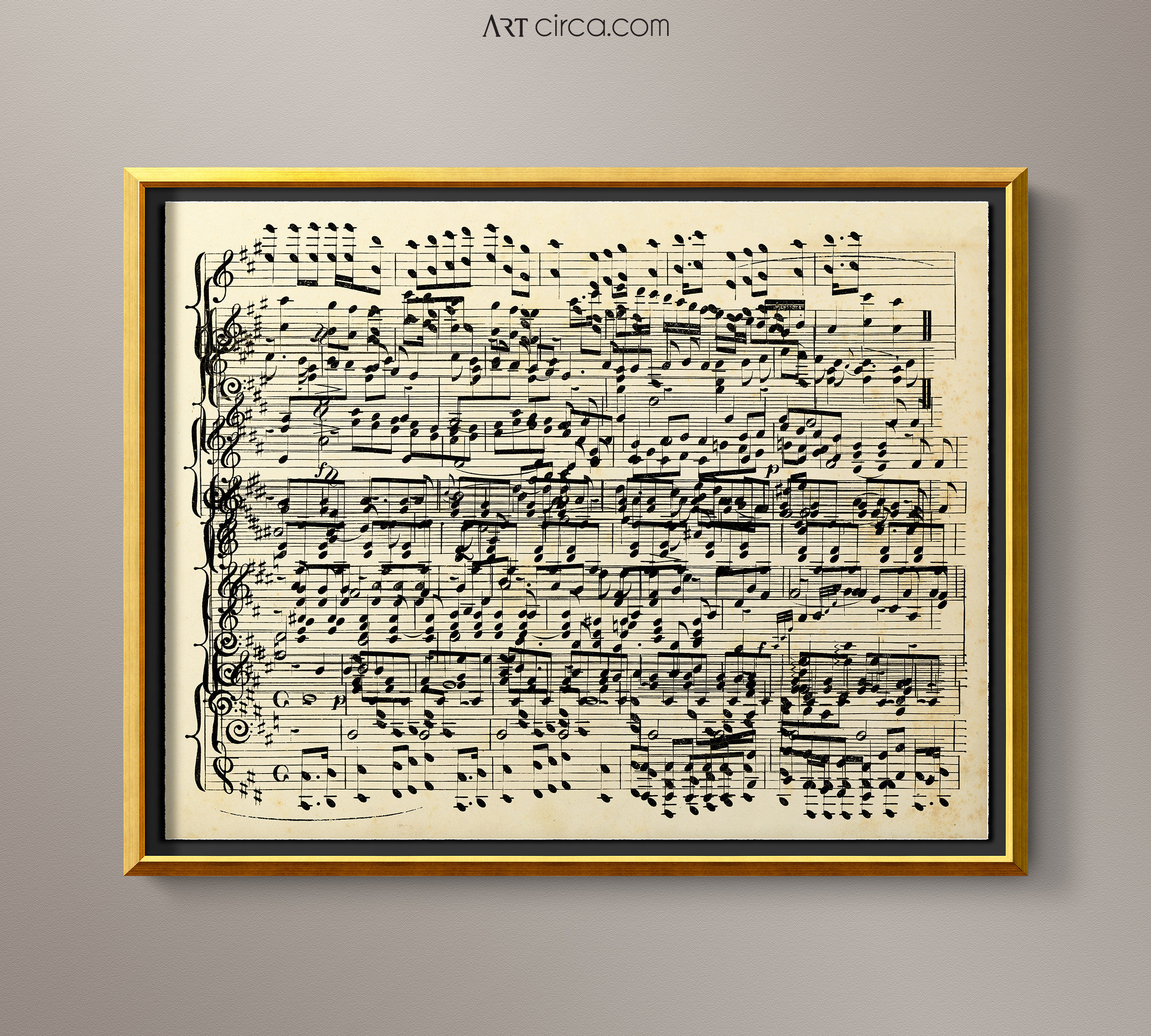Sheet Music Art : Vintage 1800s Tribute to Music - Sheet Music Art