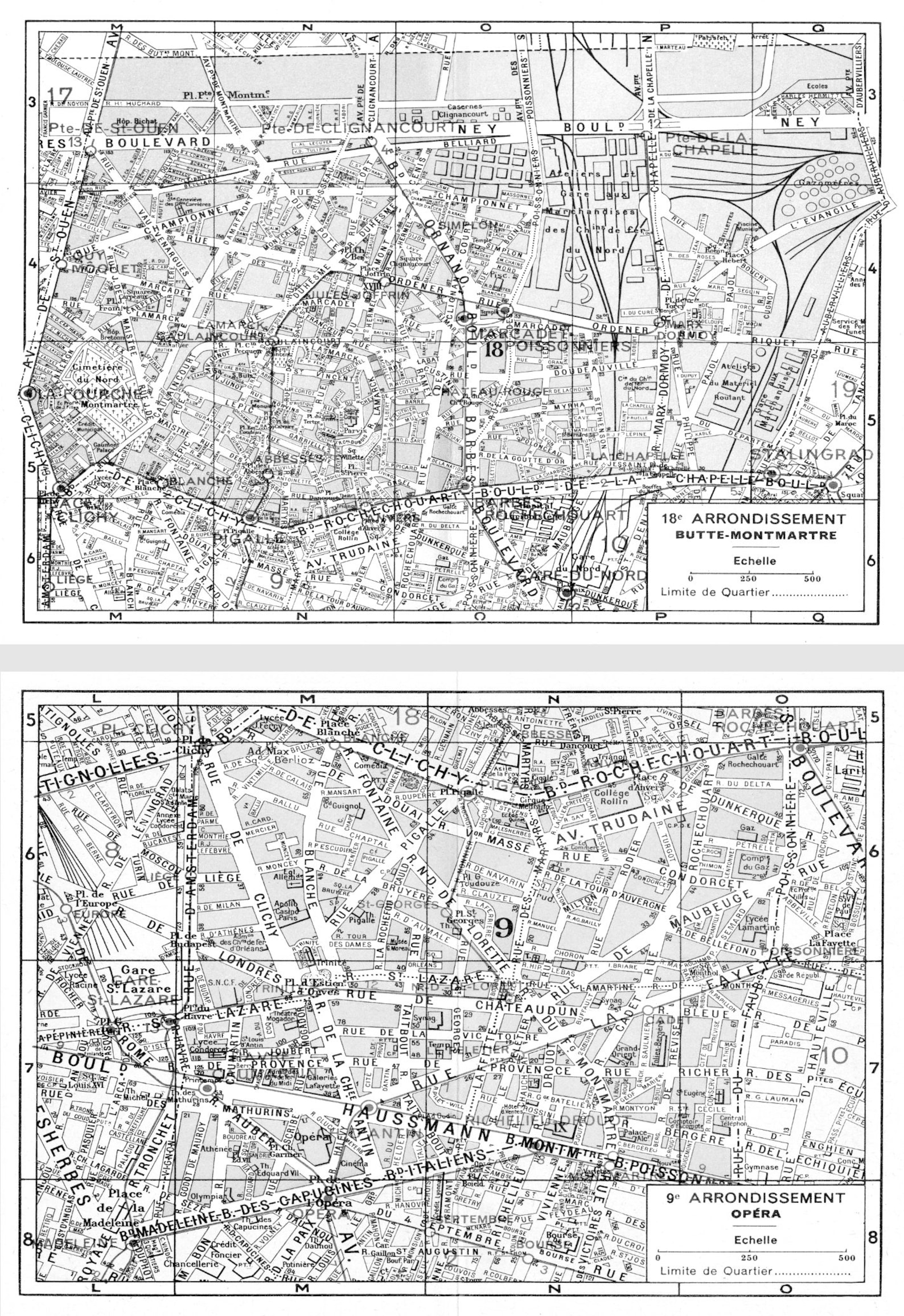 Paris Map Prints Arrondissement Maps Vintage Paris Etsy