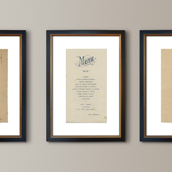 French Menu #2 -  1939 Vintage French Brasserie Menu print - French Restaurant Decor - French Decor - French Art