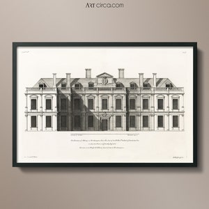 Architecture Art #4 : 18th C. English Townhouse Collection - Old Architecure art -  Architecture Drawing Art - Vintage Elevation Art