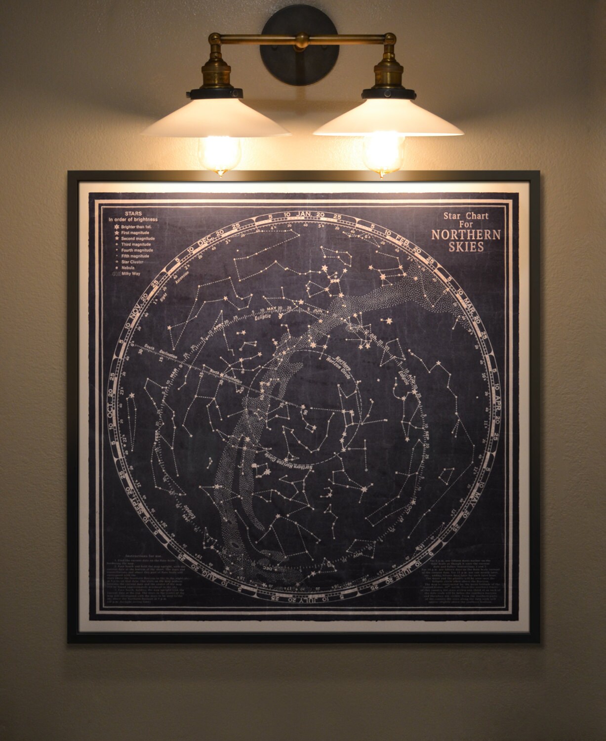 Star Map Print : Constellation Map Celestial Map Star Chart Map - Rand ...