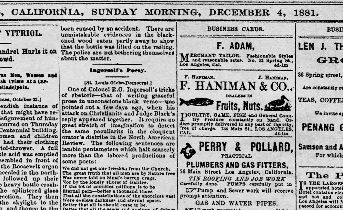 Los Angeles Times Newspaper First Issue Vintage Los Angeles Etsy